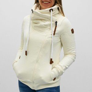 NWOT Wanakome Hestia Oatmeal Zip Cowl Neck